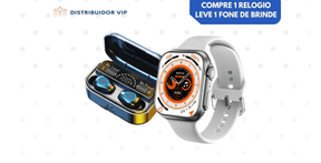 Smart Watch 8 Ultra + Fone Bluetooth Pods Pro - Compre 1 e Leve 2 - William Eletrônicos