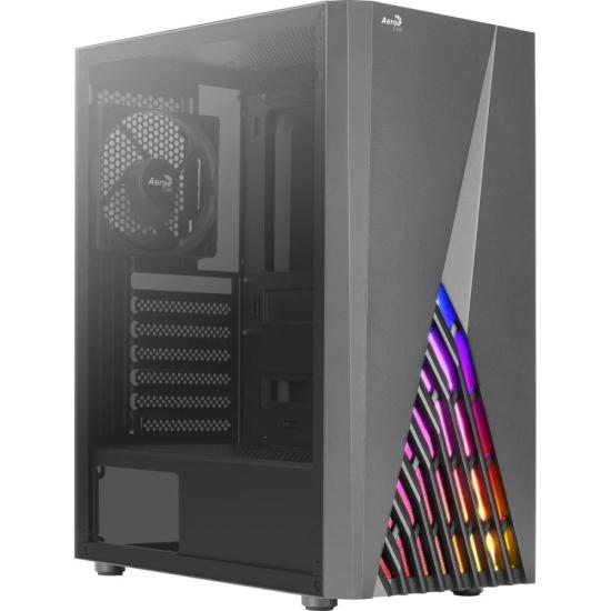 Gabinete Gamer Aerocool Delta Preto RGB Latetal Vidro