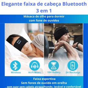 Faixa elástica de cabeça ASMR com bluetooth 5.0 - William Eletrônicos