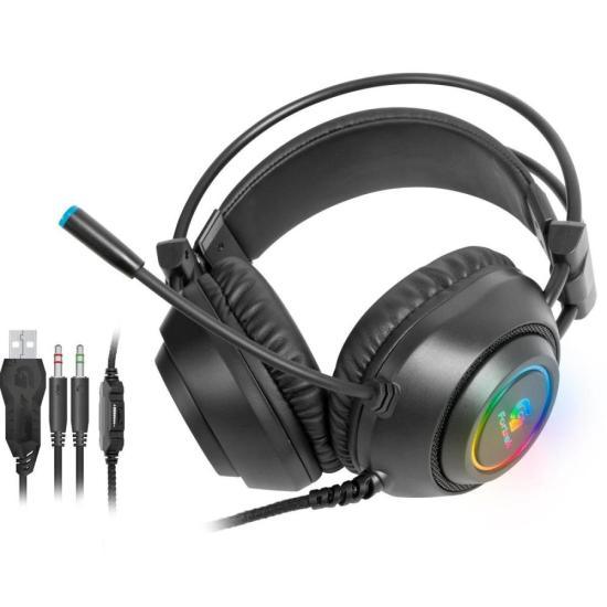 Headset Gamer Fortrek Crusader P2 + USB RGB Preto - William Eletrônicos