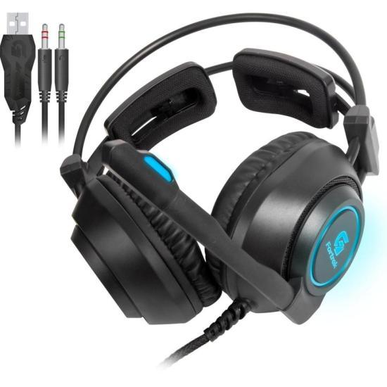 Headset Gamer Fortrek Vickers P2 + USB RGB Preto - William Eletrônicos