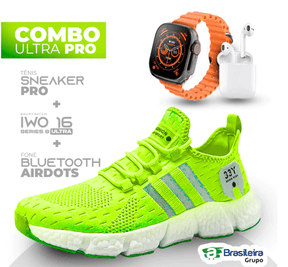 Combo em Oferta 3x1: Tênis NewFit + IWO Series 8 Ultra + Fone Bluetooth Pro - William Eletrônicos