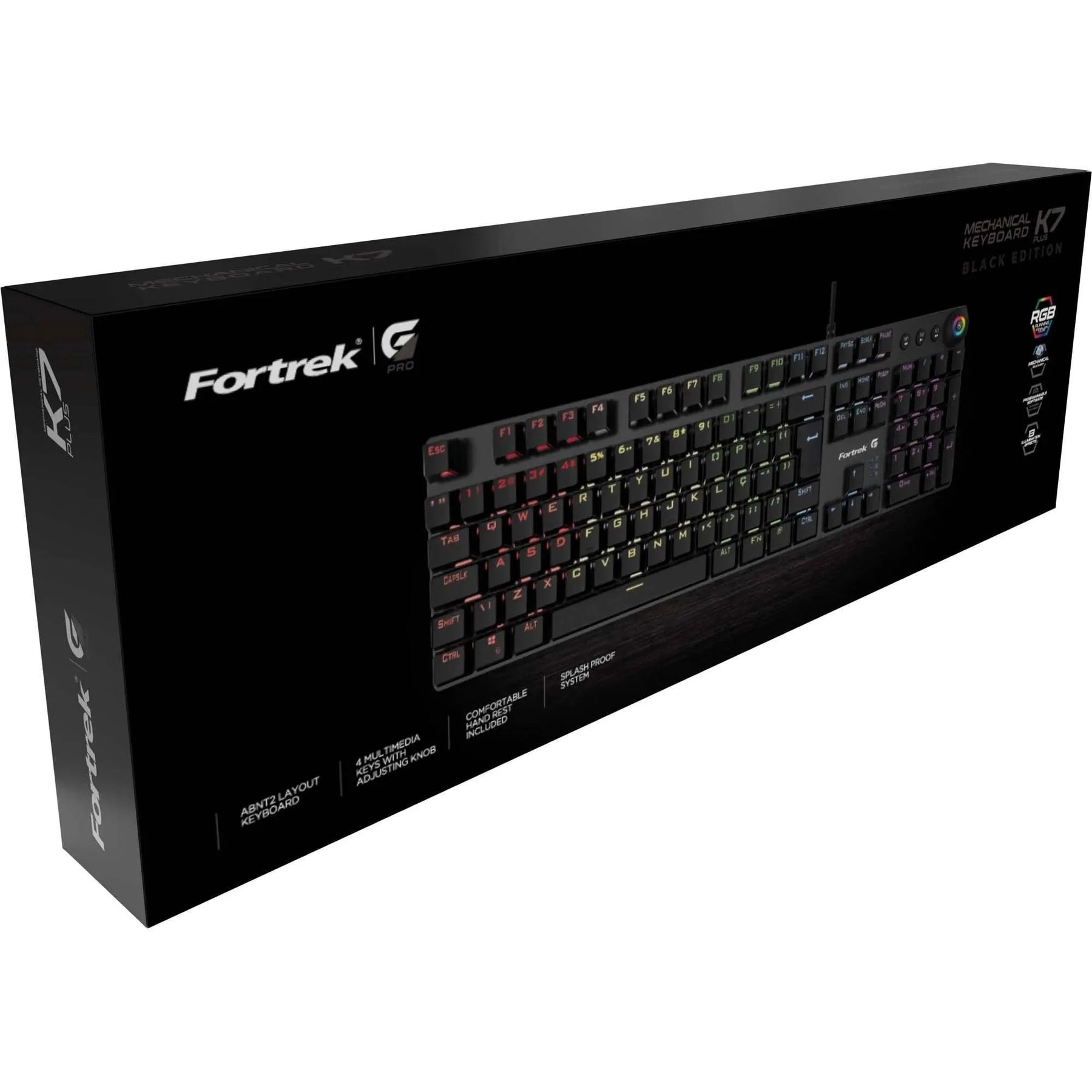 Teclado Gamer Mecânico Fortrek K7 Plus Black Edition RGB - William Eletrônicos