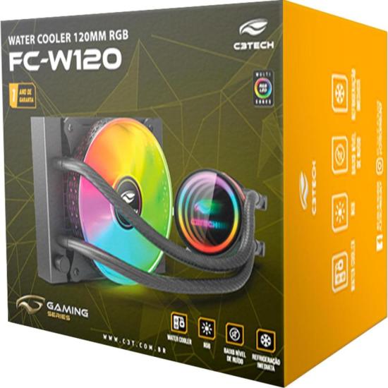 Water Cooler C3Tech FC-W120RGB Preto