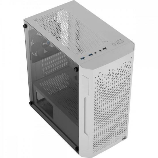 Gabinete Gamer Aerocool Trinity Mini Branco Lateral Vidro