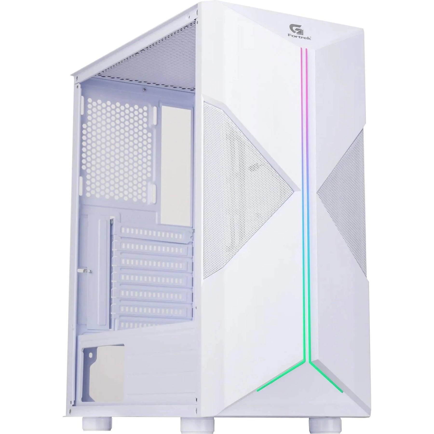 Gabinete Gamer Fortrek Holt Mid Tower RGB Branco - William Eletrônicos