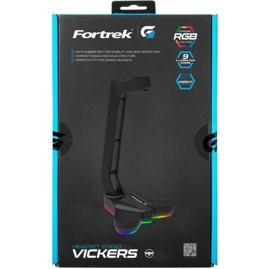 Suporte Para Headset Fortrek Vickers RGB Preto - William Eletrônicos