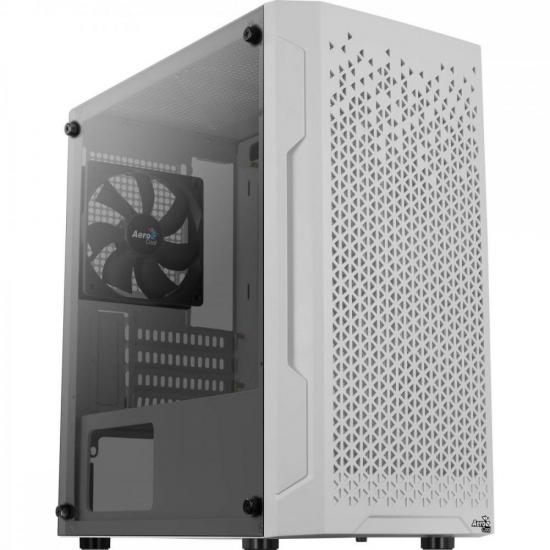 Gabinete Gamer Aerocool Trinity Mini Branco Lateral Vidro