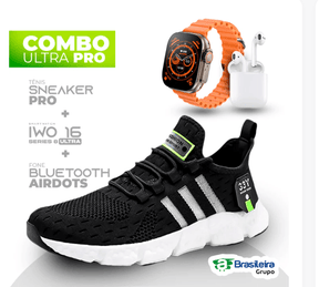 Combo em Oferta 3x1: Tênis NewFit + IWO Series 8 Ultra + Fone Bluetooth Pro - William Eletrônicos