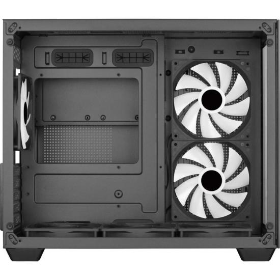 Gabinete Gamer Aerocool Dryft Preto Com 6 fans ARGB Lateral Vidro