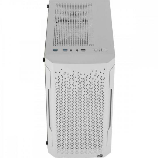 Gabinete Gamer Aerocool Trinity Mini Branco Lateral Vidro