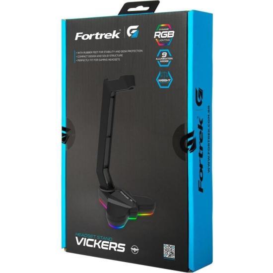 Suporte Para Headset Fortrek Vickers RGB Preto - William Eletrônicos