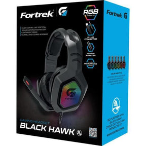 Headset Gamer Fortrek Black Hawk P2 + USB RGB Preto - William Eletrônicos