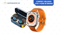 Smart Watch 8 Ultra + Fone Bluetooth Pods Pro - Compre 1 e Leve 2 - William Eletrônicos