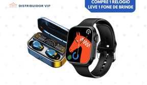 Smart Watch 8 Ultra + Fone Bluetooth Pods Pro - Compre 1 e Leve 2 - William Eletrônicos