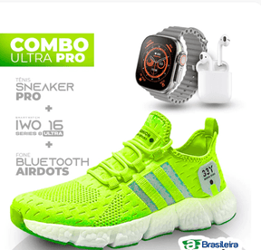 Combo em Oferta 3x1: Tênis NewFit + IWO Series 8 Ultra + Fone Bluetooth Pro - William Eletrônicos