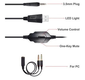 Em Zhuo GM-1 computador notebook head-mounted fone de ouvido luminoso para jogos com microfone Jedi para comer fones de ouvido de frango