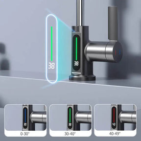 Torneira Digital com LED Indicador de Temperatura - Misturador Quente e Frio