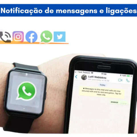 KIT Smartwatch Relógio Inteligente + Fone de Ouvido Sem Fio