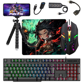 KIT Mobile Completo - Teclado + Mouse Gamer + Mouse Pad + Hub + Tripe