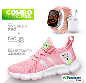 Combo em Oferta 3x1: Tênis NewFit + IWO Series 8 Ultra + Fone Bluetooth Pro - William Eletrônicos