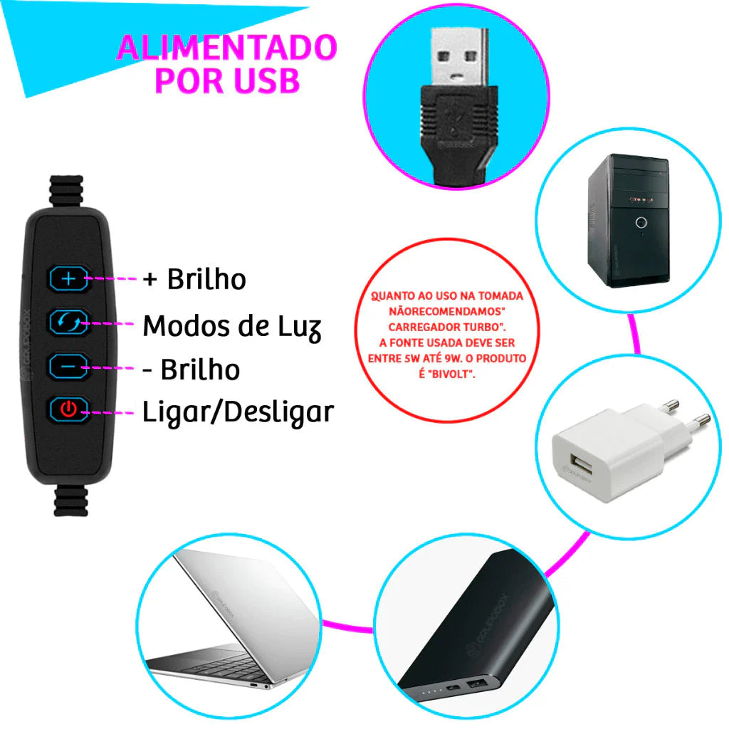 Kit Youtuber Profissional – Tripé, Ring Light, Microfone e Muito Mais